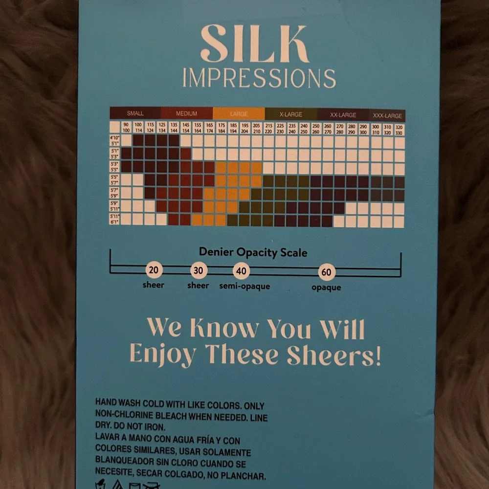 Silk Impressions Sheer Control Top Tights Womens Size XL‎ Cocoa High Waisted